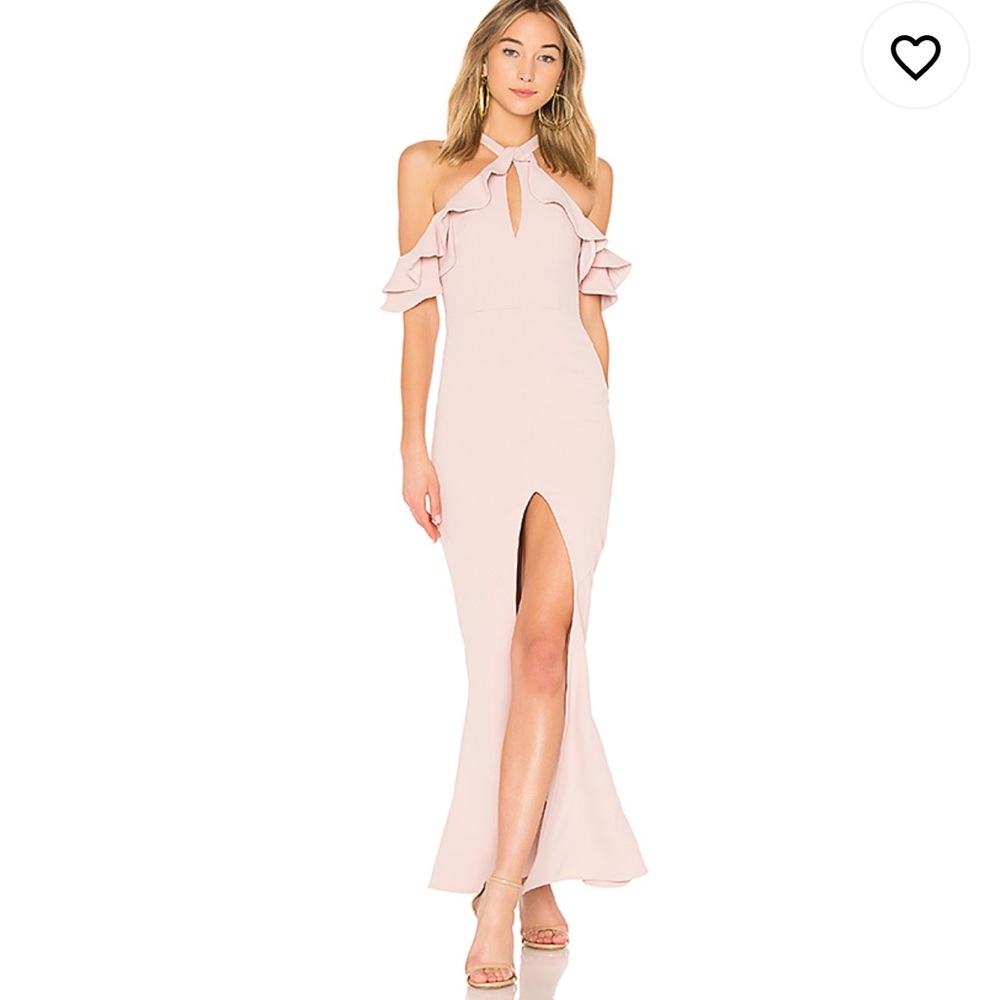 Privacy Please | Calista Blush Ruffle Gown